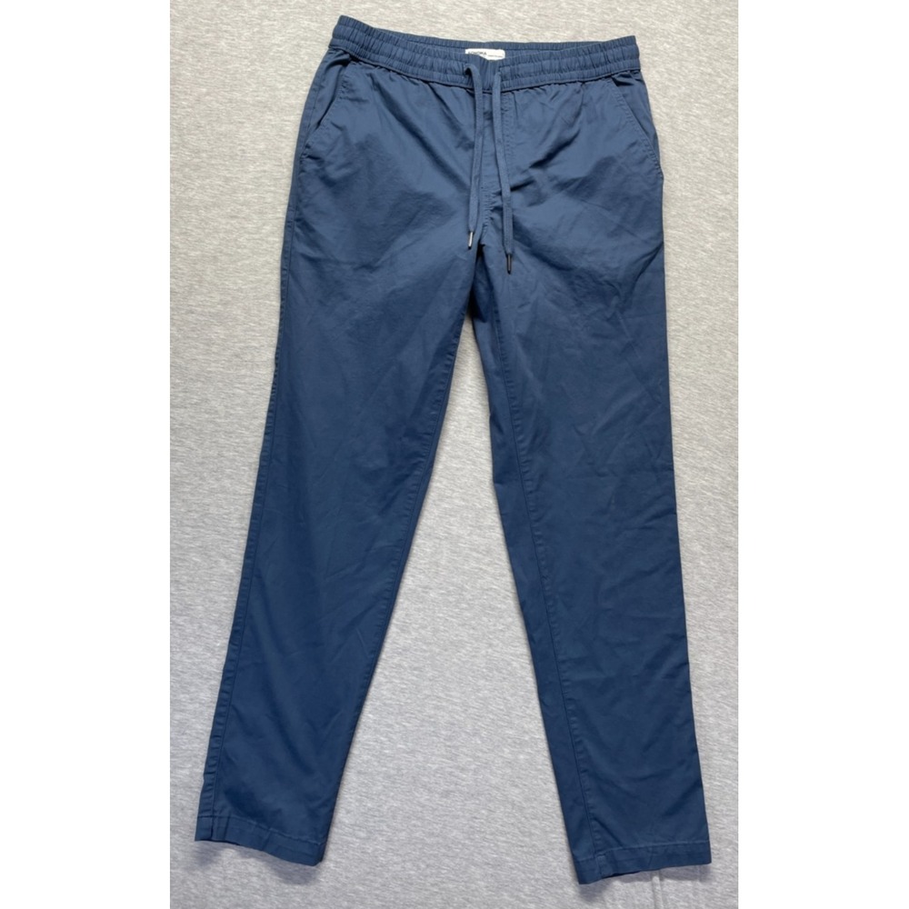 Sonoma Goods For Life Chino Pants Mens S Navy Stretch Elastic Waist Drawstring